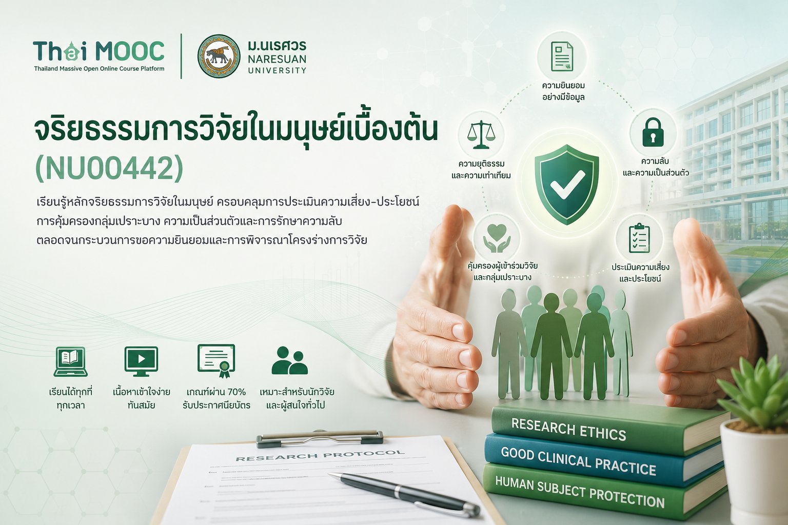 จริยธรรมการวิจัยในมนุษย์เบื้องต้น (NU00442) — Thai MOOC มหาวิทยาลัยนเรศวร